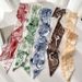 Alphabet Print Narrow Silk Scarf Multipurpose Fashion Accessory For Hair Bags Neck 26 Letters Gift Ready Packaging Lightweight Stylish_viptrois.com