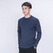 Men's Long Sleeve Workout T-Shirt – Breathable & Soft Polyester Training Top For Gym, Running & Basketball (Black, Gray, Navy, Cream)_viptrois.com