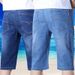 Thin Men's Straight Leg Jeans Shorts Elastic Slim Fit Summer Youth Mid-Length Pants_viptrois.com