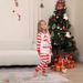 Christmas Snowman deer letter striped Christmas family dress printed home wear_viptrois.com