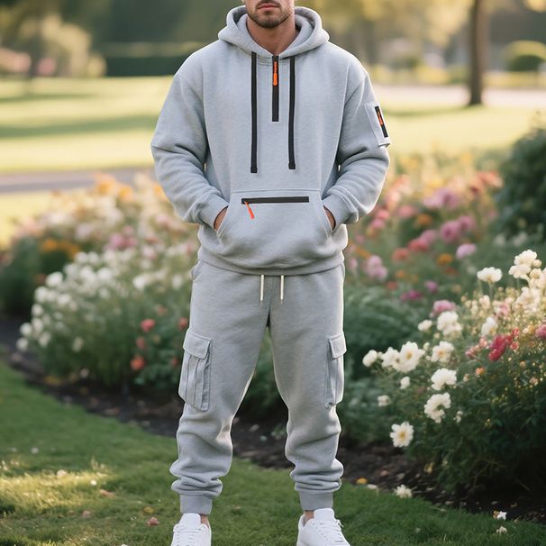 Men's Clothing Winter Large Size Heavy Plus Velvet Loose Men's Casual Sports Multi Pocket Workwear Suit Men_viptrois.com