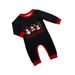 Christmas Santa Claus Snowman letters Christmas family suit printed homewear pajamas_viptrois.com