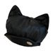 Cute Cartoon Cat Ear PU Leather Beret For Women, Niche Artistic Style, Face Slimming Cloud Painter Hat, Trendy_viptrois.com