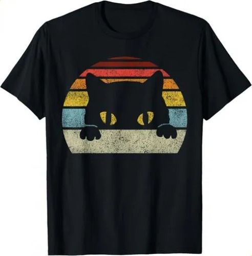 T-shirtcat 2026 Retro Style Vintage Black Kitten Cute Kitty Cats_viptrois.com