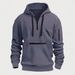 Men's Clothing Fleece-Lined Zip-Up Hoodie – Warm Winter Pullover With Cozy Inner Brushed Fabric, Relaxed Fit For Casual & Streetwear_viptrois.com