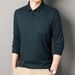 Nordmann Spring And Autumn Long Sleeve T-Shirt For Middle-aged Men, Loose Fit Dad Shirt, Casual Turn-down Collar With Real_viptrois.com
