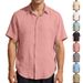 Men's Short-Sleeve Button-Up Shirt – Lightweight Style Casual Shirt For Summer_viptrois.com