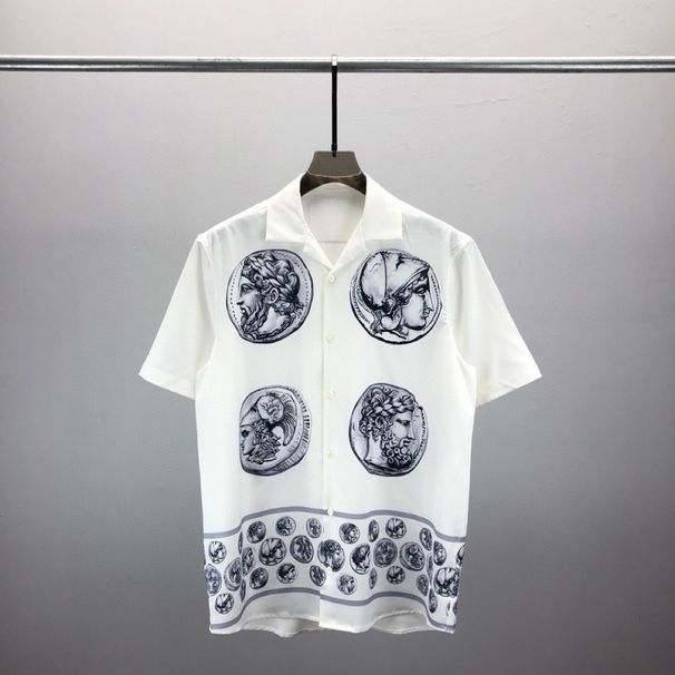 Fashionable Short Sleeved Shirt With 3D Portrait Print Pattern In Front And Back, Unisex Cardigan_viptrois.com