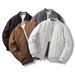High-End Men's Autumn And Winter Reversible New Business Baseball Collar Jacket Casual Coat Plus Size Cotton Clothing_viptrois.com