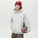 Nordmann Heavyweight Textured Woolen Hooded Sweatshirt Autumn Style Split Structure Color-Block Embroidery Trendy Loose Hoodie_viptrois.com