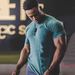 Basketball Men's Fitness Suit, Running, Elastic Round Neck, Shaping, Breathable, Tight Fitting Compression T-shirt,_viptrois.com
