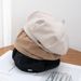 Zhao Lusi Same Style For Women, Autumn And Winter Thin Beret Hat, Face Slimming, Ins Internet Celebrity Artist Hat_viptrois.com