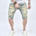 Man's clothing Men's five slim slim feet shaved denim pants Fashion youth ripped shorts jeans_viptrois.com