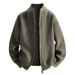 "Men’s Slim-Fit Zip-Up Knit Sweater – Modern Stand Collar Pullover With Jacquard Detailing & Stretch Comfort For Urban Commutes_viptrois.com