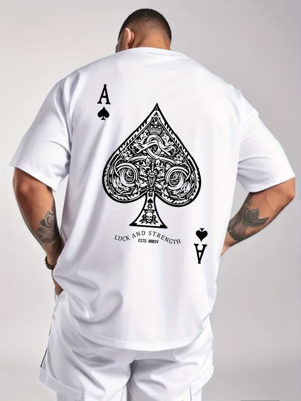 Men's 100% Cotton Stretch Fabric T-Shirt Casual Round Neck Short Sleeve With Print Ideal Gift Comfortable And Breathable For All Seasons Gift For Men_viptrois.com