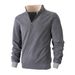 Men's Clothing Men's Slim Fit Zip-Up Sweater – Stand Collar Pullover – Minimalist Streetwear (S-XXXL)_viptrois.com
