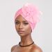 New Ladies Elegant Side Large Flower Ribbon Elastic Breathable Watermelon Hat Chemotherapy Hat Headscarf Hat_viptrois.com