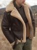 Men's Faux Suede Fleece Lined Winter Jacket - Thick Warm Coat With Stand Collar, Zipper Closure, Long Sleeve, Multiple Colors & Sizes_viptrois.com
