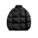 Couple Winter High-End 2024 New Trendy Brand Fashion Padded Jacket Solid Color Stand Collar Loose Cotton Coat For Men_viptrois.com
