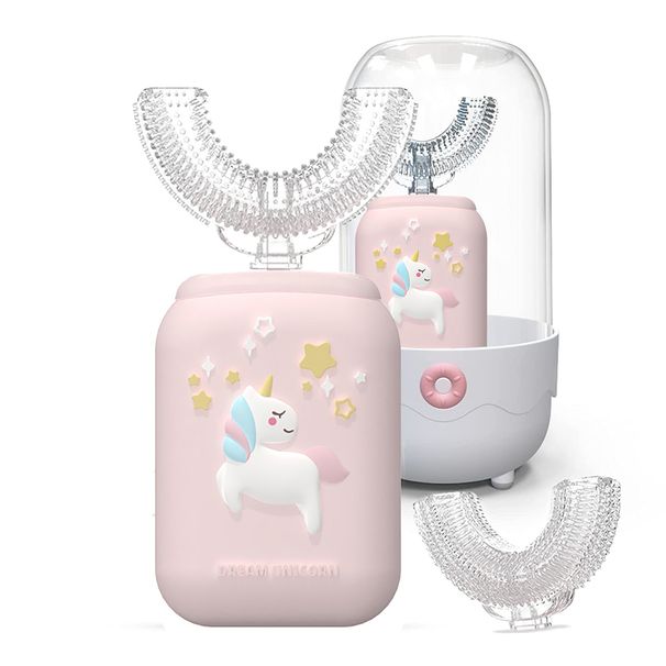 Wholesale OEM Children Waterproof U Shape Ultrasonic Electric Toothbrush For Kids_viptrois.com