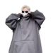 Casual Pullover Top With Trendy Slanted Buttons And Hooded Sweatshirt For Men And Women, Loose Fit_viptrois.com