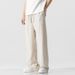 Men's Clothing Linen Pants Men Summer Loose Straight Men's Casual Trousers Spring And Summer New Men's Trousers Summer Drape Cotton And Linen Pants_viptrois.com