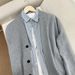 Men's Clothing Men's Waffle Knit Cardigan - Oversized V-Neck Open Front Jacket (Black/Grey, M-XXXL)_viptrois.com