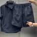 Men's Clothing Lightweight Breathable Sun Protection Hooded Short Sleeve & Shorts Set - Summer Casual Outfit In Black, Purple, Neon Green, Pink_viptrois.com