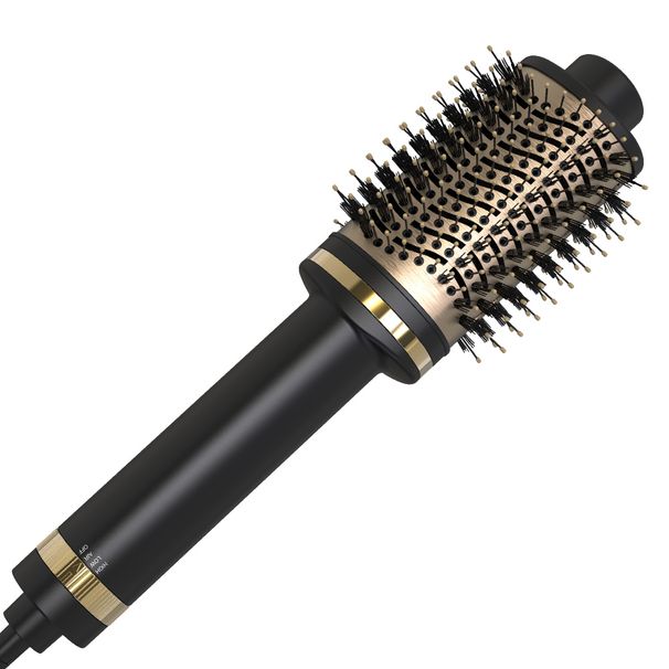 Hot Air Brush & Volumizer Multifunctional 3 In 1 Hair Curler Straightener Electric Blow Dryer With Comb_viptrois.com