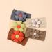 INS European and American children's hair accessories jacquard nylon headband flower baby hair band baby care door wide edge headband_viptrois.com