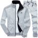 Men's Embroidered Stand Collar Sweatshirt, Slim-Fit Long Sleeve Zip-Up Hoodie For Casual & Sporty Look – M-8XL Sizes_viptrois.com