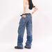 Vibe Trendy Brand American Style Vintage Multi-Pocket Structure Wrinkled Jeans Niche Design Hip-Hop Flared Pants_viptrois.com