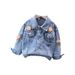Mother & Kids Foreign trade girls denim jacket spring and autumn clothes little girl spring style big and small baby girl fashionable flower jacket_viptrois.com