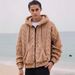 Men's Clothing Youth Hooded Fleece-Lined Hooded Sweatshirt, Winter Sherpa Pullover Jacket With Double-Sided Plush, Slim Fit Zip-Up Casual Streetwear_viptrois.com
