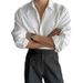 Men’s Clothing Black Shirt Men's Long Sleeved Spring Loose Shirt Niche Design Casual_viptrois.com