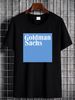 Gold Sachs Logo T Shirt USA Size S XXL Breathable Stretched Unisex Stylish Streetwear Graphic Top For Everyday Wear Soft Homme Versatile Fashion_viptrois.com