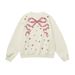 Street Fashion Brand Vibe Bowknot Star Print Crew Neck Sweatshirt Men Loose Casual Spring Autumn Pullover Sportswear_viptrois.com