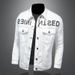 Men's Clothes Plain White Embroidered Denim Pair Casual Jacket For Men And Women_viptrois.com