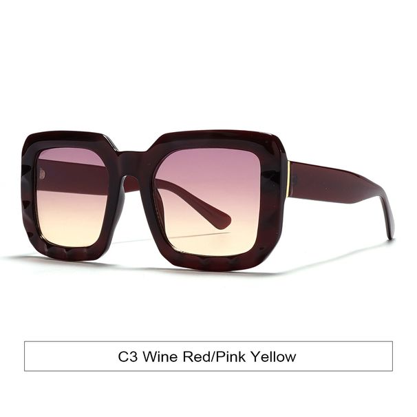 Men's Sunglasses Large Frame Sunglasses Fashion Square PC Embossed Personalized Metal Sunscreen Sunglasses_viptrois.com