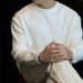 Men's Striped Crew Neck Knit Sweater, Relaxed Fit Long Sleeve Casual Pullover, Breathable Cotton Blend Essential Top For Fall & Winter_viptrois.com
