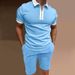 Men's Clothing New Men's Fashion Casual Suit 3d Digital Printing Zipper Short Sleeve Men's Shorts_viptrois.com