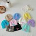 Kids' caps Girls mink Velvet Love embroidered pullover hat Candy color rolled edge soft warm skin Autumn and winter_viptrois.com