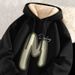American Hooded Sweater Men's Autumn And Winter Lamb Wool Thickened Warm Letter Hoodie Fleece Jacket Tide_viptrois.com