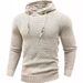 Men's Lightweight Hooded Sweatshirt – Long Sleeve Knit Pullover With Drawstring Hood (96% Rabbit Wool, Breathable & Soft, 8 Colors, Loose Fit)_viptrois.com