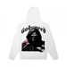 Skull Print Heavy Cotton Unisex High Street Hooded Sweatshirt Long Sleeve Fashion_viptrois.com