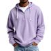 European And American New Heavyweight Long-Sleeve Hooded Jacket Men, Solid Color Loose Trendy Men's_viptrois.com