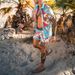 Printed short-sleeved shirt and board shorts vacation set_viptrois.com