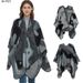 Unisex Large leopard print split cape with double jacquard collar_viptrois.com