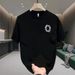 Men's Clothing Summer New Style Handsome Trendy Printing Loose Casual Heavy Short Sleeved T Shirt_viptrois.com