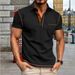 Men's Clothing Quick Drying Versatile Casual Shirt Summer New Collared Button Down Short Sleeved T-Shirt_viptrois.com